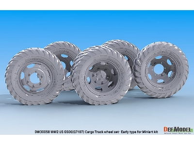 U.S. G7107(G506) Cargo Truck Early Type Wheel Set - zdjęcie 9