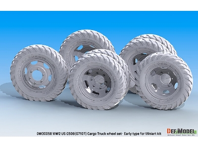U.S. G7107(G506) Cargo Truck Early Type Wheel Set - zdjęcie 10