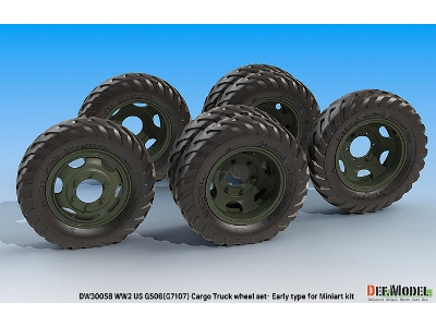 U.S. G7107(G506) Cargo Truck Early Type Wheel Set - zdjęcie 12