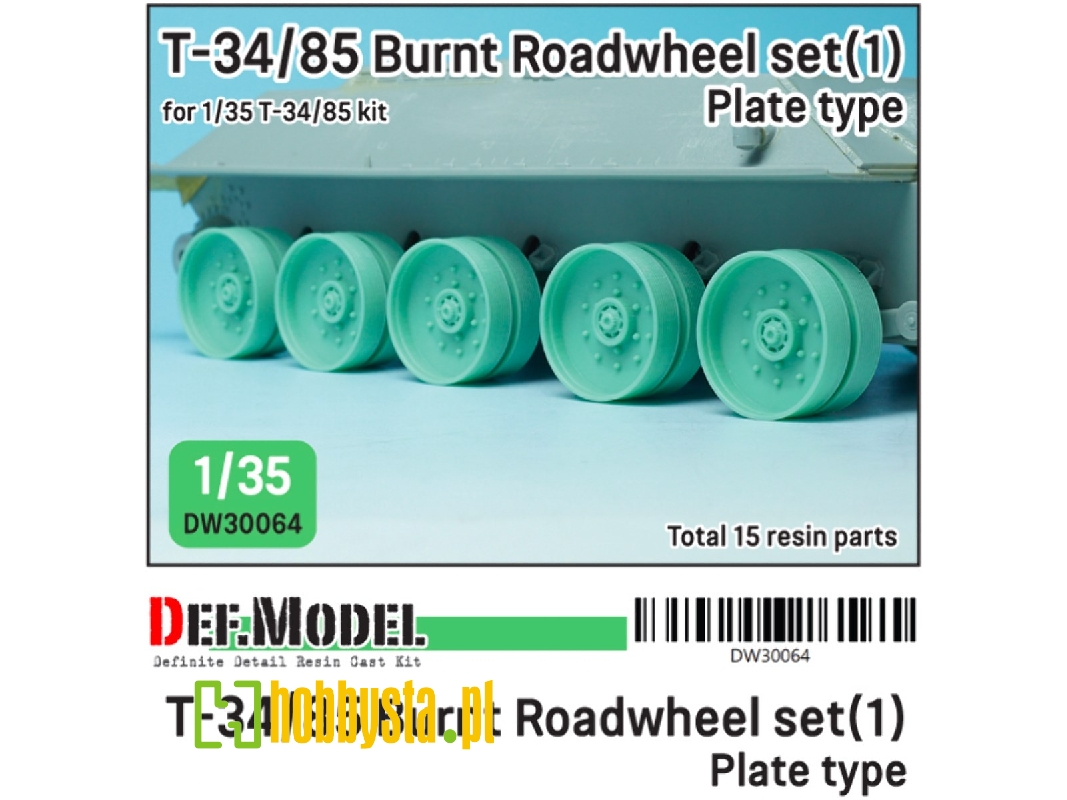T-34/85 Burnt Plate Type Roadwheel Set - zdjęcie 1 T-34/85 Burnt Plate Type Roadwheel Set - zdjęcie 1