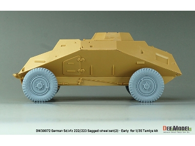 German Sd.Kfz 222/223 - Sagged Wheel Set (2) Early (For Tamiya) - zdjęcie 6