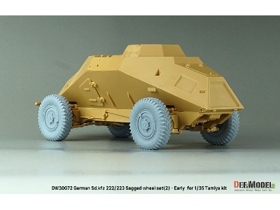 German Sd.Kfz 222/223 - Sagged Wheel Set (2) Early (For Tamiya) - zdjęcie 7