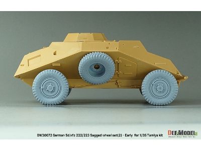 German Sd.Kfz 222/223 - Sagged Wheel Set (2) Early (For Tamiya) - zdjęcie 9