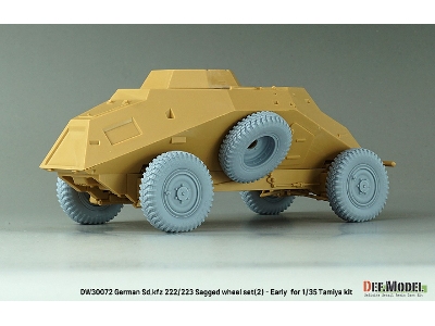 German Sd.Kfz 222/223 - Sagged Wheel Set (2) Early (For Tamiya) - zdjęcie 10