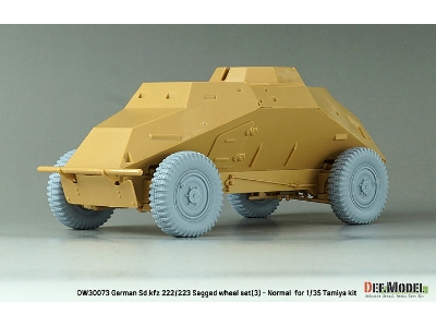 Ww2 German Sd.Kfz 222/223 - Sagged Wheel Set (3) Late (For Tamiya) - zdjęcie 5