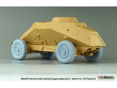 Ww2 German Sd.Kfz 222/223 - Sagged Wheel Set (3) Late (For Tamiya) - zdjęcie 7