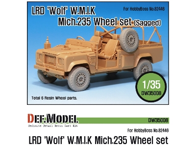 Lrd Xd Wolf 'w.M.I.K' Mich.235 Sagged Wheel Set (For Hobbyboss 1/35) - zdjęcie 1