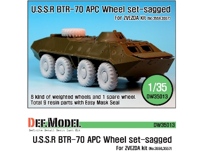 Btr-70 Apc Sagged Wheel Set (For Zvezda 1/35) - zdjęcie 1