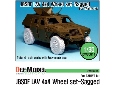 Gsdf Lav 4x4 Sagged Wheel Set (For Tamiya 1/35) - zdjęcie 1