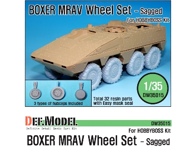 Gtk Boxer Mrav Sagged Wheel Set (For Hobbyboss 1/35) - zdjęcie 1