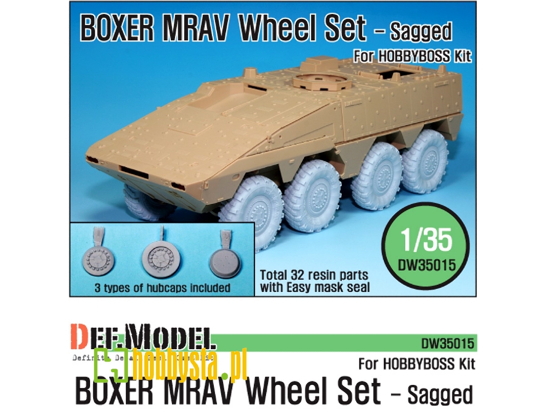 Gtk Boxer Mrav Sagged Wheel Set (For Hobbyboss 1/35) - zdjęcie 1