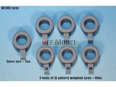 M1070/M1000hets Sagged Wheel Set (For Hobbyboss 1/35) Limited - zdjęcie 3