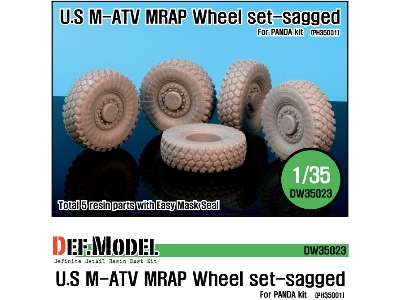 U.S M-atv Sagged Wheel Set (For Panda 1/35) - zdjęcie 1