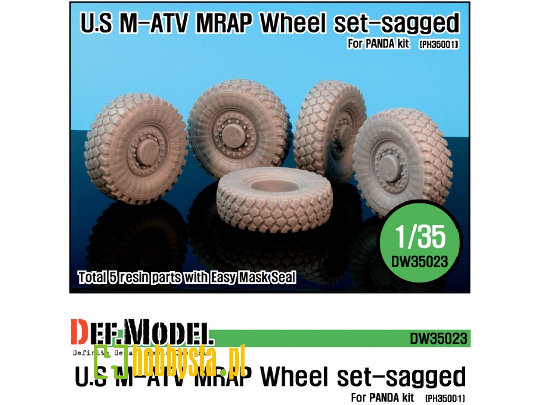 U.S M-atv Sagged Wheel Set (For Panda 1/35) - zdjęcie 1 U.S M-atv Sagged Wheel Set (For Panda 1/35) - zdjęcie 1