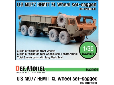 M977 Hemtt Xl Sagged Wheel Set (For Italeri 1/35) - zdjęcie 1