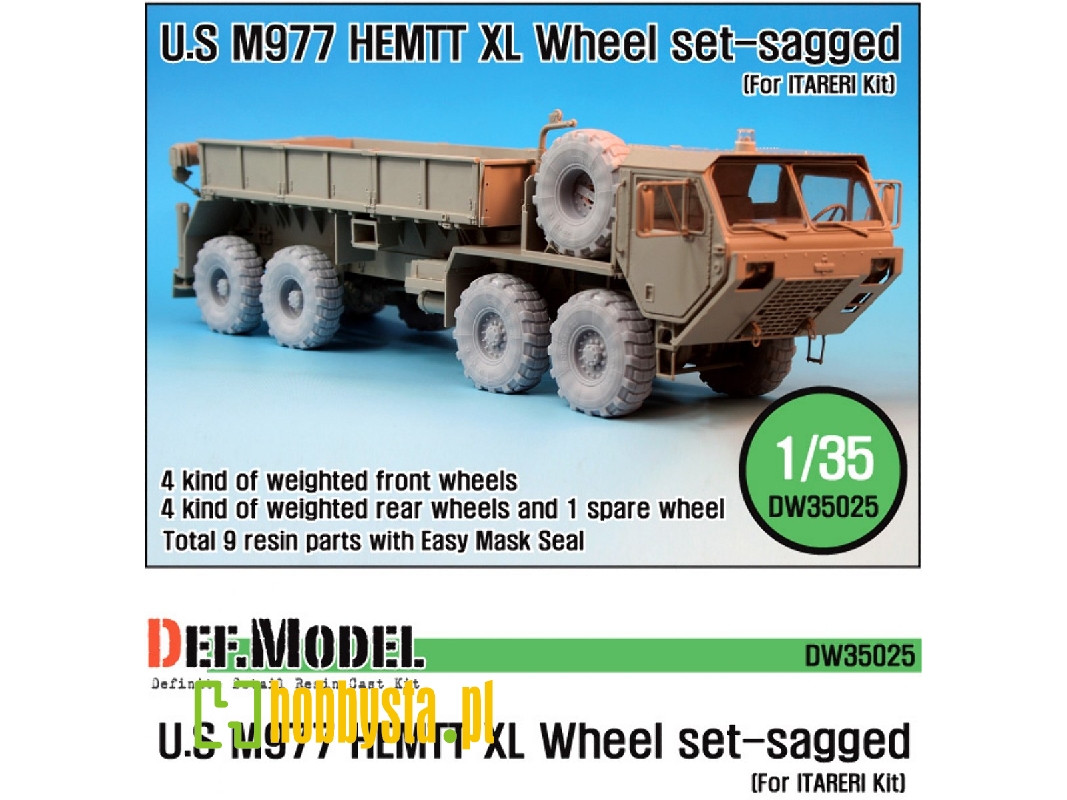 M977 Hemtt Xl Sagged Wheel Set (For Italeri 1/35) - zdjęcie 1