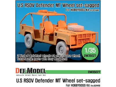 U.S Rsov Defender Mt Sagged Wheel Set (For Hobbyboss 1/35) - zdjęcie 1