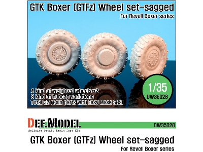 Gtk Boxer (Gtfz) Sagged Wheel Set (For Revell 1/35) - zdjęcie 1