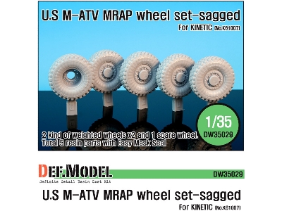 U.S M-atv Sagged Wheel Set (For Kinetic 1/35) - zdjęcie 1