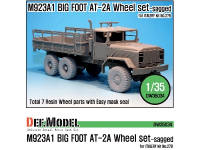 M923a1 Big Foot Truck Gy At-2a Sagged Wheel Set (For Italeri 1/35) - zdjęcie 1