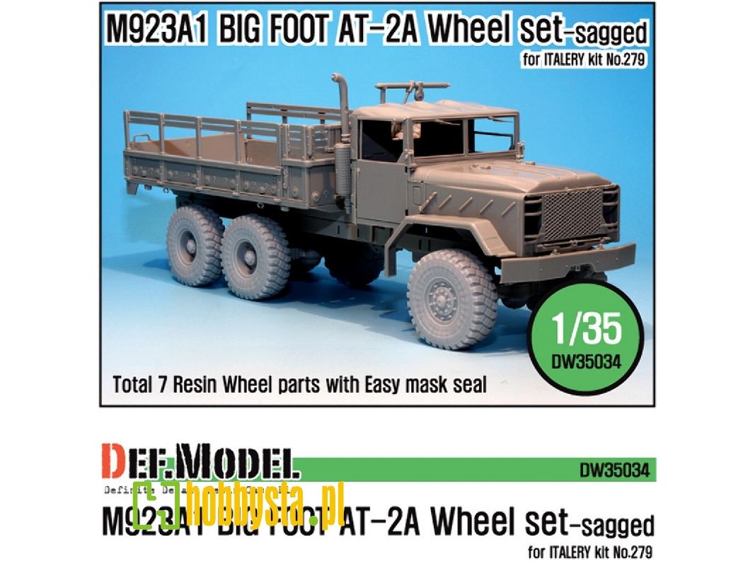 M923a1 Big Foot Truck Gy At-2a Sagged Wheel Set (For Italeri 1/35) - zdjęcie 1 M923a1 Big Foot Truck Gy At-2a Sagged Wheel Set (For Italeri 1/35) - zdjęcie 1
