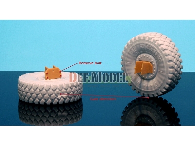 Buffalo 6x6 Mpcv Mich. Xzl Sagged Wheel Set(For Bronco 1/35) - zdjęcie 10