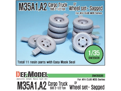 U.S M35 Cargo Truck Gy Sagged Wheel Set (For Afv Club M35a1/2) - zdjęcie 1