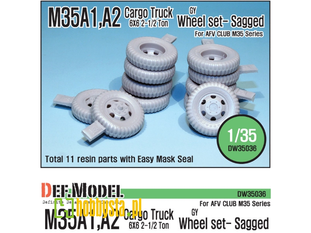 U.S M35 Cargo Truck Gy Sagged Wheel Set (For Afv Club M35a1/2) - zdjęcie 1 U.S M35 Cargo Truck Gy Sagged Wheel Set (For Afv Club M35a1/2) - zdjęcie 1