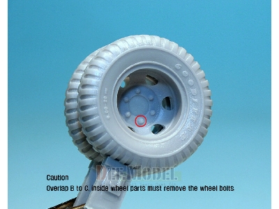 U.S M35 Cargo Truck Gy Sagged Wheel Set (For Afv Club M35a1/2) - zdjęcie 6