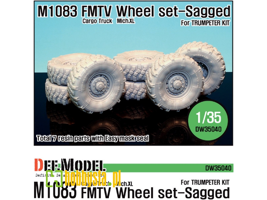 Us M1083 Fmtv Truck Mich.Xl Sagged Wheel Set (For Trumpeter 1/35) - zdjęcie 1