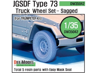 Jgsdf Type 73 Light Truck Sagged Wheel Set (For Trumpeter 1/35) - zdjęcie 1
