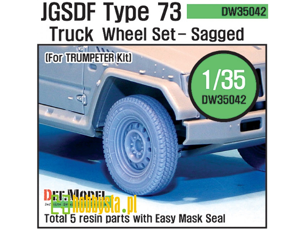 Jgsdf Type 73 Light Truck Sagged Wheel Set (For Trumpeter 1/35) - zdjęcie 1