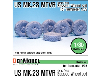 Us Mk.23 Mtvr Sagged Wheel Set (For Trumpeter 1/35) - zdjęcie 1