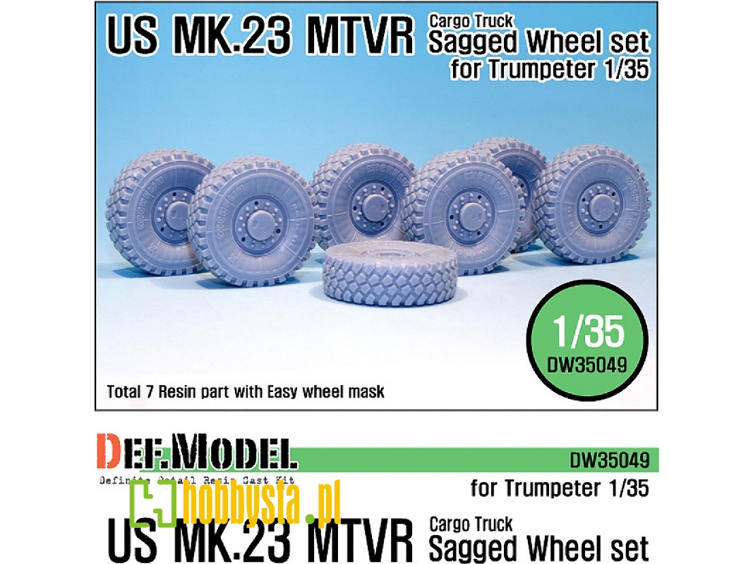 Us Mk.23 Mtvr Sagged Wheel Set (For Trumpeter 1/35) - zdjęcie 1