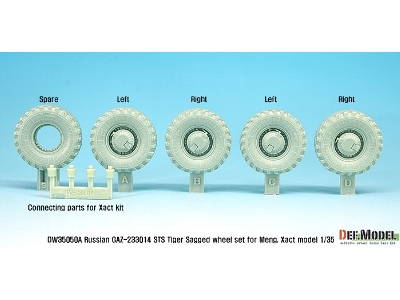 Gaz-233014 Sts Tiger Sagged Wheel Set (For Meng,xact 1/35) - zdjęcie 2