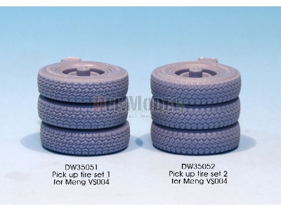 Pick Up Truck Type 2 Sagged Wheel Set 1 (For Meng Vs004 1/35) - zdjęcie 9