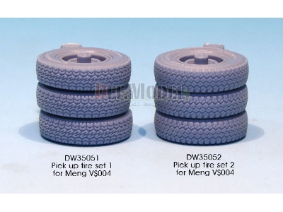 Pick Up Truck Type 2 Sagged Wheel Set 2 (For Meng Vs004 1/35) - zdjęcie 9