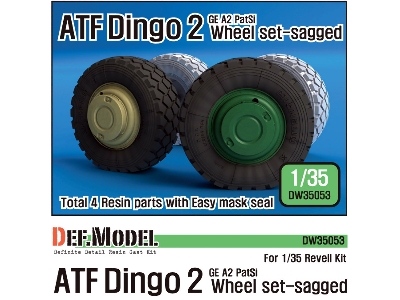 Dingo 2 Atf Sagged Wheel Set (For Revell 1/35) - zdjęcie 1