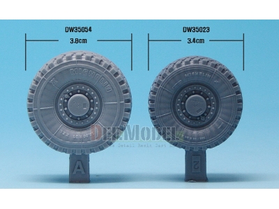 Us Army M-atv 'big' Sagged Wheel Set (For Panda 1/35) - zdjęcie 3