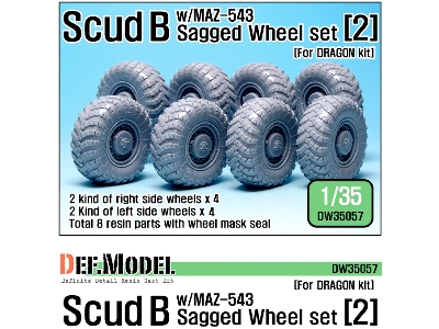 Scud B W/Maz-543 Sagged Wheel Set 2 (For Dragon 1/35) - zdjęcie 1