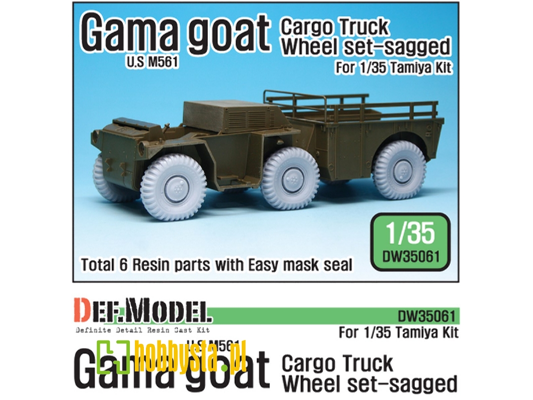 Us M561 'gama Goat' Sagged Wheel Set (For Tamiya 1/35) - zdjęcie 1