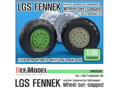 German Lgs Fenneck Sagged Wheel Set (For Trumpeter 1/35) - zdjęcie 1