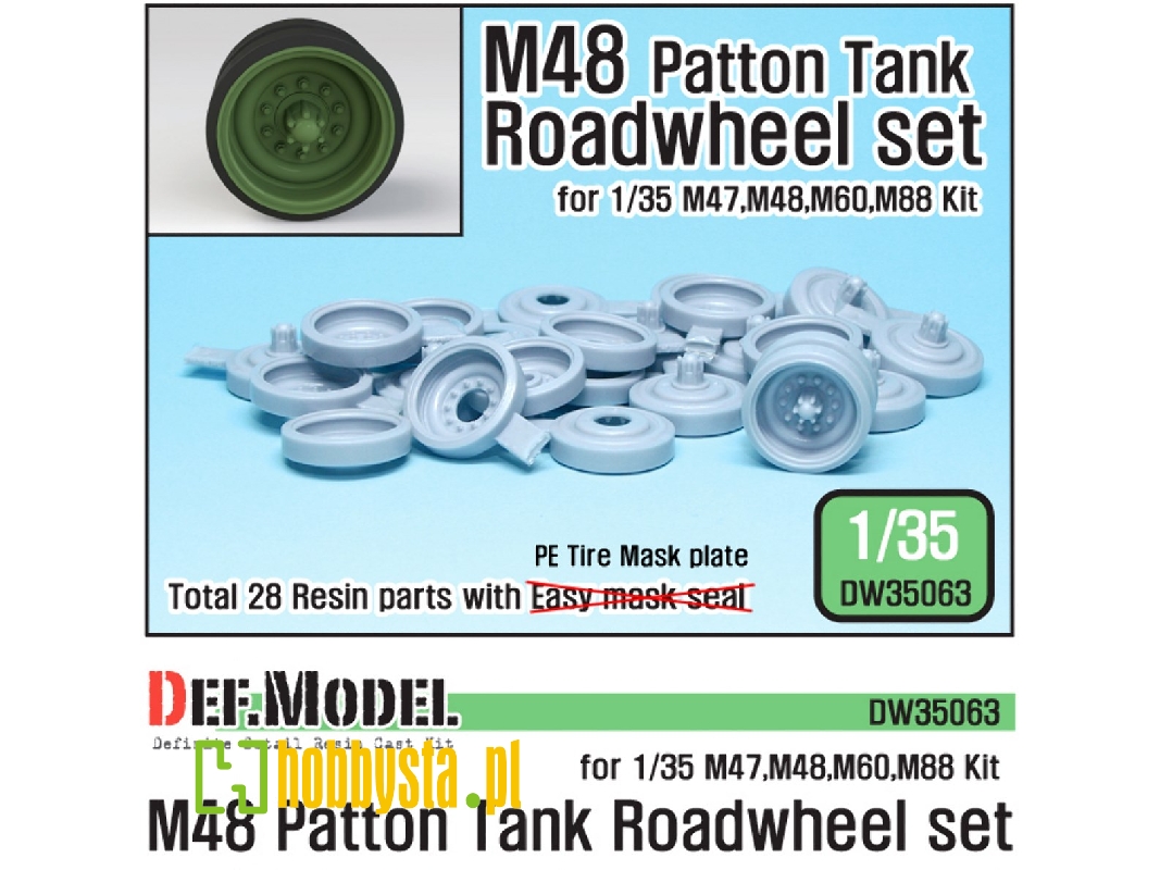Us M48 Mbt Series Road Wheel Set (For Dragon 1/35) - zdjęcie 1 Us M48 Mbt Series Road Wheel Set (For Dragon 1/35) - zdjęcie 1