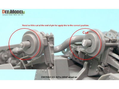 Us Mrap M-pro Sagged Wheel Set (For Kinetic 1/35) - zdjęcie 4