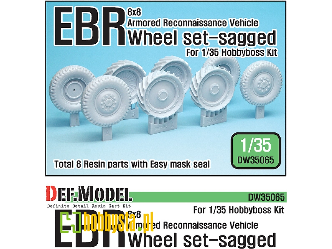 French Panhard Ebr Wheel Set (For Hobbyboss 1/35) - zdjęcie 1