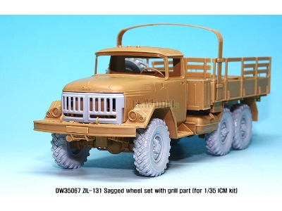 Zil-131 Sagged Wheel Set With Correct Grill Parts (For Icm 1/35) - zdjęcie 5