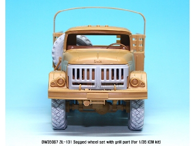 Zil-131 Sagged Wheel Set With Correct Grill Parts (For Icm 1/35) - zdjęcie 6