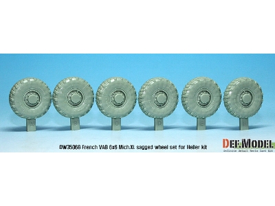 French Vab Sagged Wheel Set 1-mich. Xl (For Heller 1/35 6 Wheel Included) - zdjęcie 2