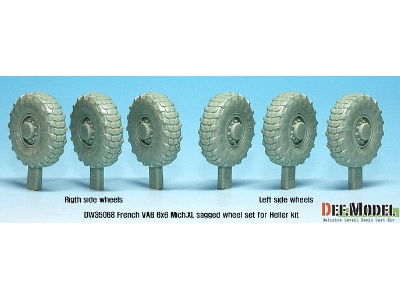French Vab Sagged Wheel Set 1-mich. Xl (For Heller 1/35 6 Wheel Included) - zdjęcie 3