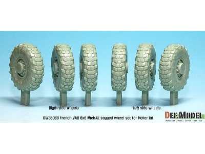 French Vab Sagged Wheel Set 1-mich. Xl (For Heller 1/35 6 Wheel Included) - zdjęcie 5